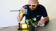 Eine automatische LED-Laser-Kombifalle soll Pflanzen im Gewächshaus umweltverträglich vor Schädlingen schützen. Bild: LichtFalle.