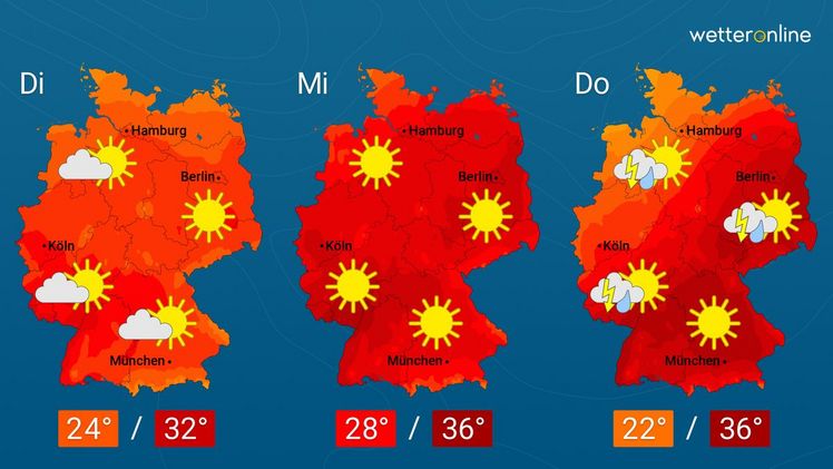 Die aktuelle Wetterkarte. Grafik: WetterOnline.