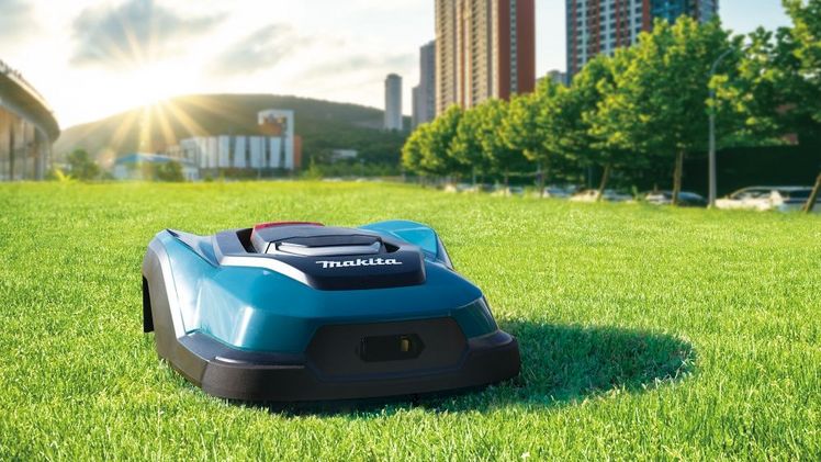 Der Makita Mähroboter RM350D. Bild: Makita Werkzeug GmbH.