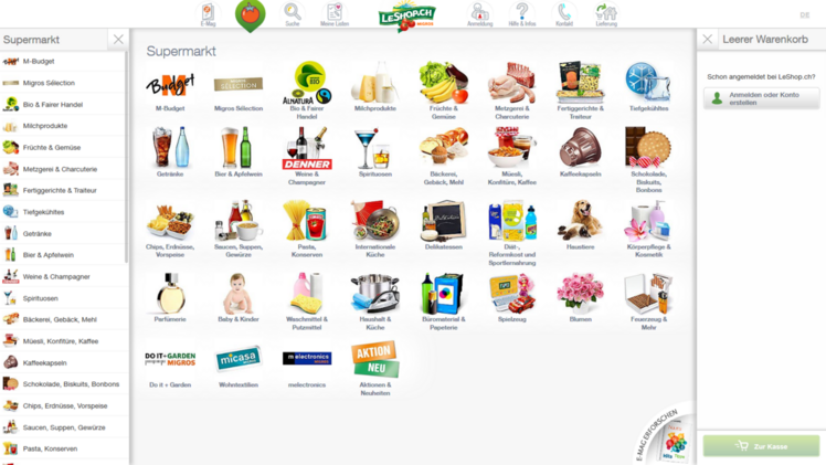 LeShop verzeichnet ein Umsatzwachstum im ersten Halbjahr. Screenshot.