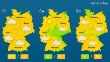 Die aktuelle Wetterkarte. Grafik: WetterOnline.