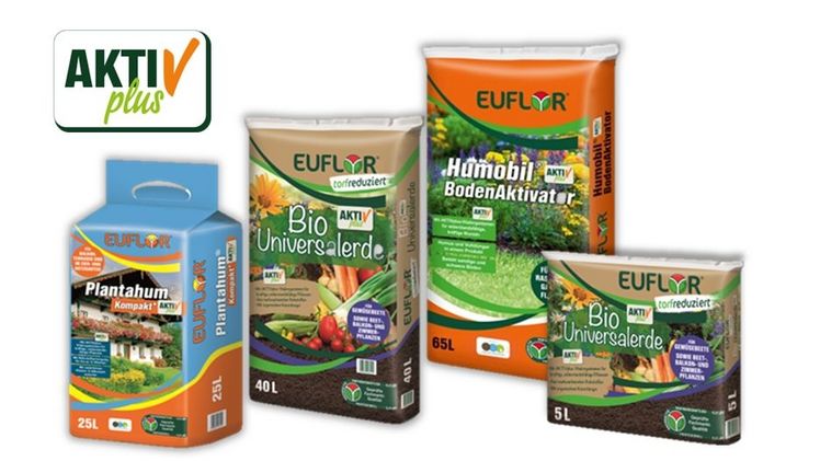 Das neue AKTIVplus Sortiment von EUFLOR. Bild: EUFLOR.