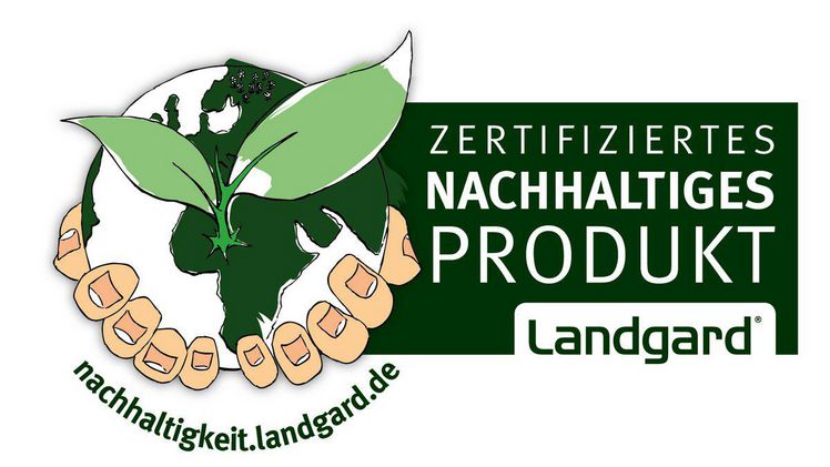 Landgard's Zertifiziertes nachhaltiges Produkt Siegel. Bild: ©Sina Uhlenbrock.
