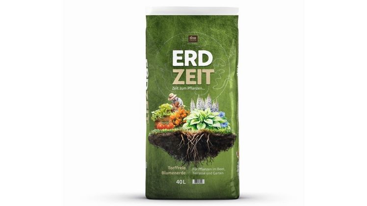 Die Blumenerde von ERD ZEIT komplettiert das Angebot an torffreien Erden im Premium- und Eigenmarken-Segment. Bild: PATZER ERDEN.