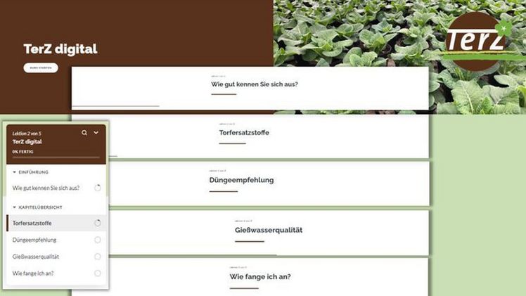 Screenshot aus dem Online-Kurs „Torfreduzierte Substrate im Zierpflanzenbau“. Bild: HSWT.