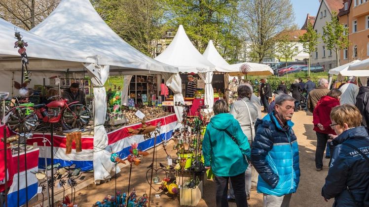 Besucher auf der Eröffnung der Landesgartenschau in Apolda  2017. Bild: Roland Paul Bleibst.