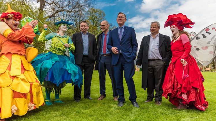 Ministerpräsident Bodo Ramelow auf der Landesgartenschau Apolda 2017.