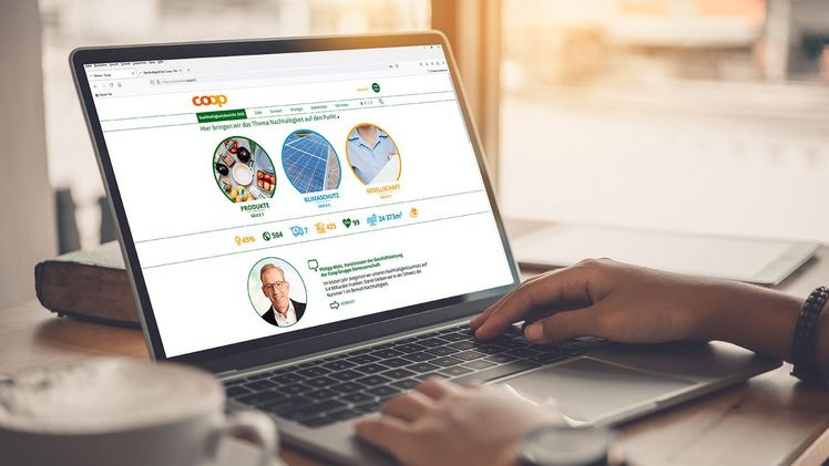 Mit dem ersten digitalen Fortschrittsbericht informiert Coop detailliert über den Stand der Erreichung ihrer ambitionierten Mehrjahresziele im Bereich der Nachhaltigkeit. Bild: Coop.