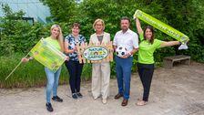 „Kräuter-WM“ Projektleiterin Tamara Wild, „Natur im Garten“ Geschäftsführerin Christa Lackner, Landeshauptfrau Johanna Mikl-Leitner, „Natur im Garten“ Geschäftsführer Matthias Wobornik und Prokuristin Sandra Pfister. Bild: © „Natur im Garten“ / J. Ehn.