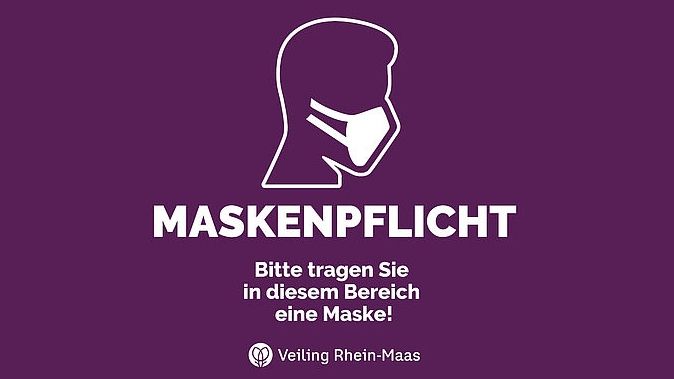 Alle öffentlich zugänglichen Bereiche des Versteigerungsgebäudes der Veiling Rhein-Maas unterliegen einer generellen Maskenpflicht. Bild: VRM. 