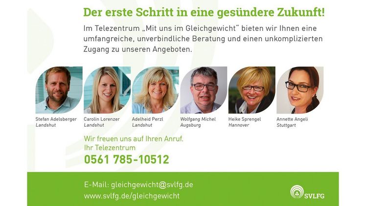 Nähere Informationen zu den Gesundheitsangeboten gibt das Telezentrum „Mit uns im Gleichgewicht“.