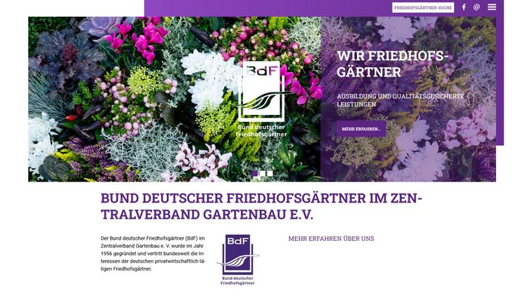 Die neue Webseite des BdF.