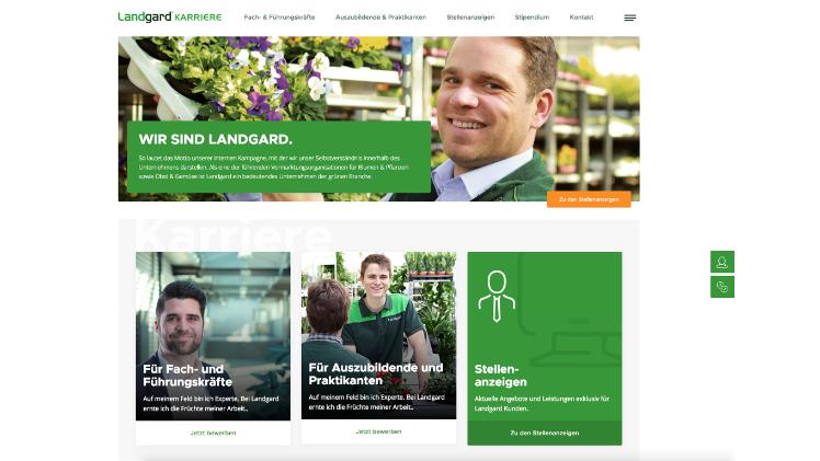 Landgard hat die Websites landgard.de und karriere.landgard.de auf ein neues, modernes Layout umgestellt. Modern, benutzerfreundlich, mobil und sicher. Bild: Landgard.