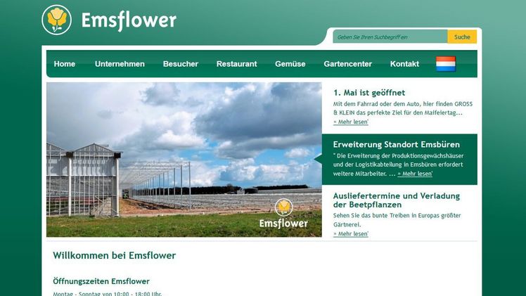 Screenshot Emsflower.de