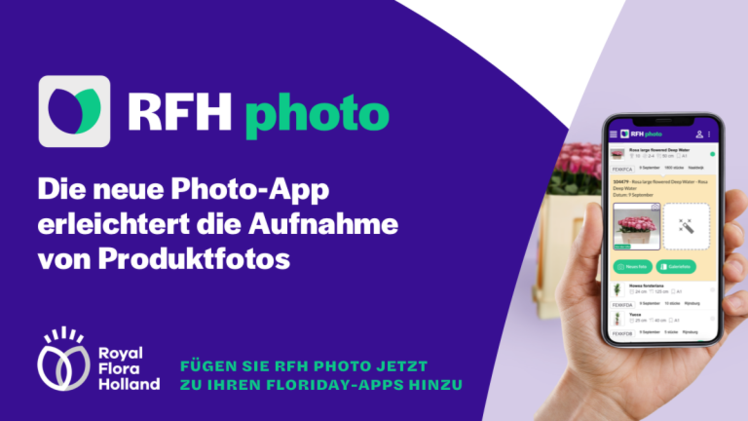 Um die Qualität von Produktfotos vor und während der Versteigerung zu verbessern, hat Royal FloraHolland RFH Photo entwickelt. Bild: RFH.