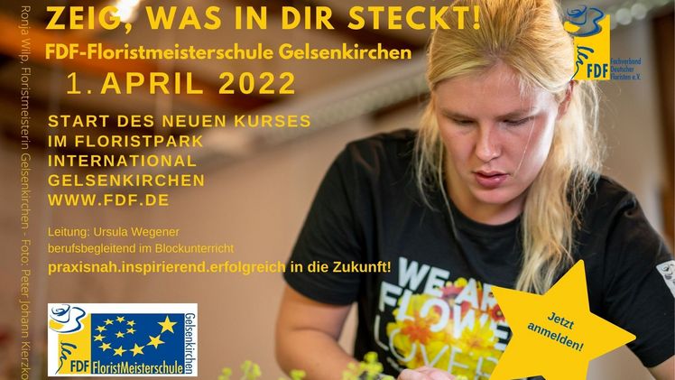 Die neue FloristMeister-Fortbildung startet am 1. April 2022 im FloristPark Gelsenkirchen. Bild: FDF.
