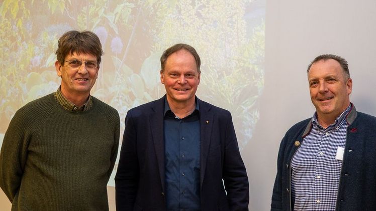 Prof. Dr. Bernd Hertle, Prof. Cassian Schmidt, Michael Moll (von links) bei der Wintertagung des BdS in Grünberg. Bild:BdS/Häußermann.