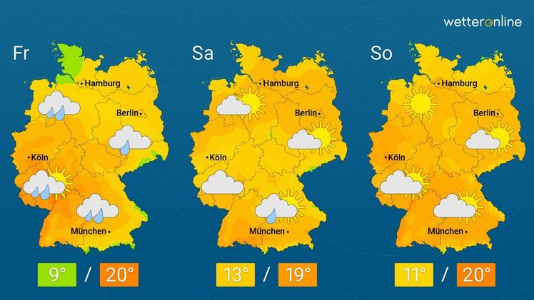 uelle Wetterkarte. Grafik: WetterOnline.