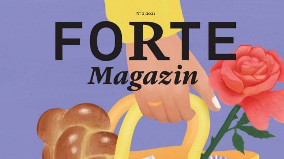 FORTE, das Mitarbeitermagazin der Coop-Gruppe, erscheint vierteljährlich in acht Varianten in einer Gesamtauflage von 77.000 Exemplaren. Bild: Coop.