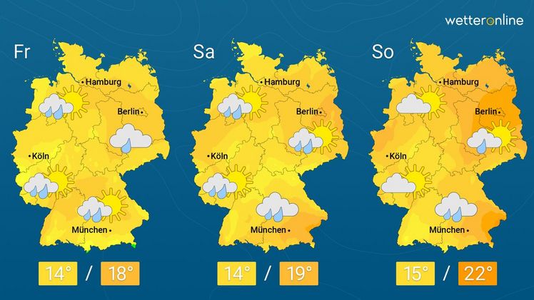 Die aktuelle Wetterkarte. Grafik: WetterOnline.