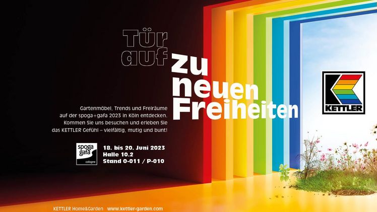 Anzeigenmotiv "Tür auf zu neuen Freiheiten". Bild: KETTLER.
