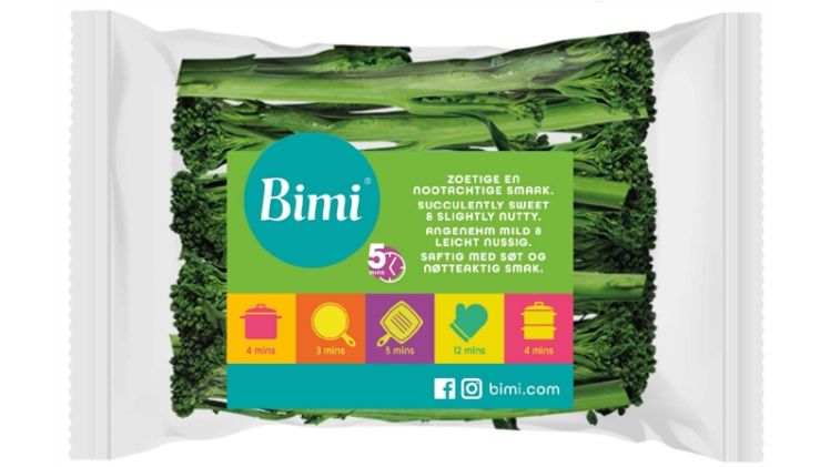 Das neue Verpackungs-Design von Bimi® Brokkoli. 