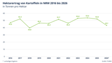 Erntemenge 2026 sinkt voraussichtlich um 27,8% gegenüber 2025. Bild: IT NRW.