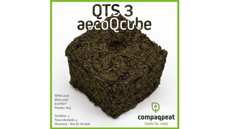 Mit QTS 3 aecoQcube hergestellte Presstöpfe sind sehr formstabil und fallen bei der Verarbeitung nicht auseinander. Bild: Compaqpeat Sia.