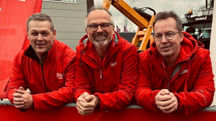 Stark am Start, das Milwaukee OPE-Führungsteam: Dirk Hannappel, Uwe Waidmann und Karsten Wiegmink. Bild: Milwaukee.