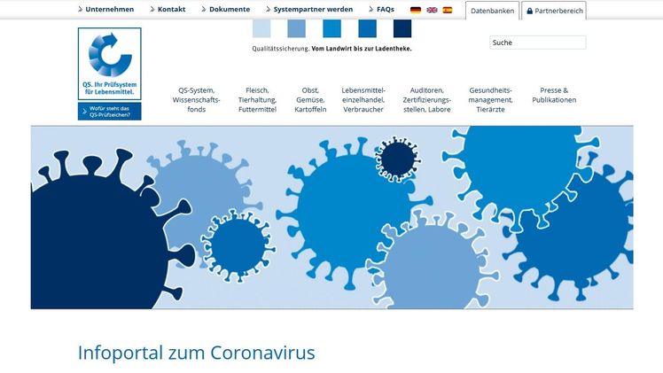Das QS-Infoportal zum Coronavirus ist jetzt online. 