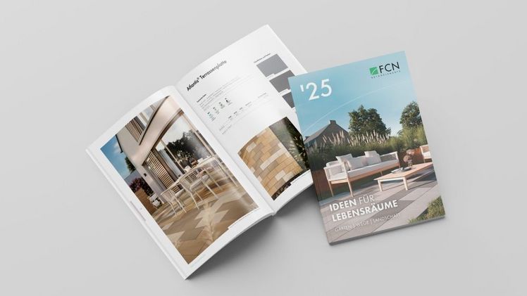 Aktuelle Trends für Garten und Terrasse finden Bauherren und Gartenbesitzer in der neuen Ausgabe des Katalogs „Ideen für Lebensräume“ von FCN. Bild: F.C. Nüdling Betonelemente GmbH + Co. KG, Fulda.