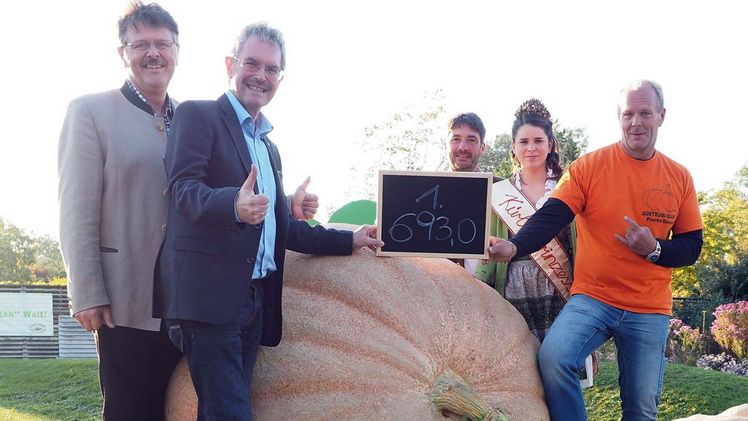 Rekord-Kürbis in Österreich. Bild: GARTEN TULLN.