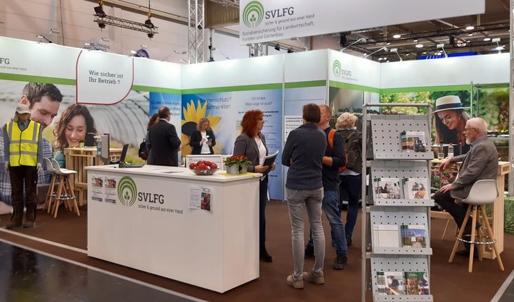 Messestand der Sozialversicherung für Landwirtschaft, Forsten und Gartenbau. Bild: SVLFG.
