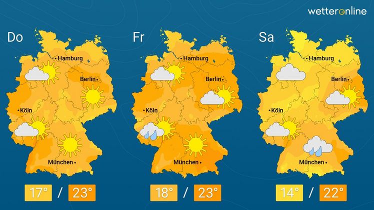 Die aktuelle Wetterkarte. Grafik: WetterOnline.