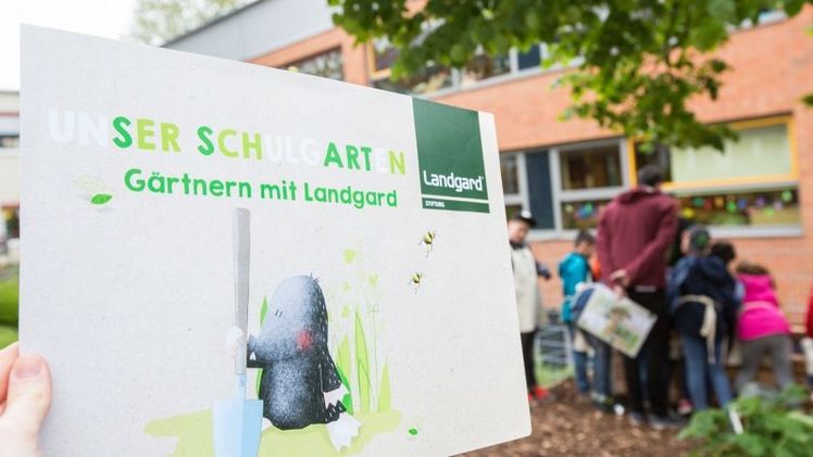 Die Landgard Stiftung unterstützt auch 2027 acht Grundschulen auf dem Weg zum eigenen grünen Klassenzimmer. Bild: Lina Nikelowski, Landgard.