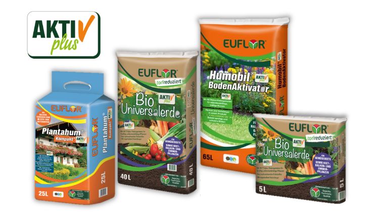 Das neue AKTIVplus Sortiment von EUFLOR. Bild: EUROFLOR.