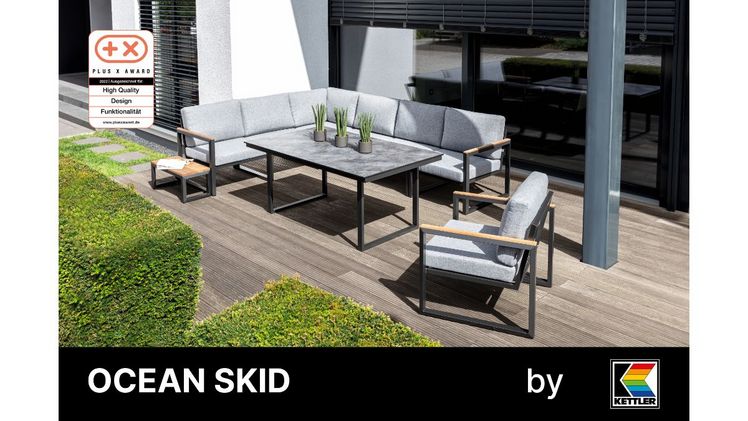 Auch die Casual Dining Variante OCEAN SKID von KETTLER wurde mit dem PLUS X Award ausgezeichnet. Bild: KETTLER.