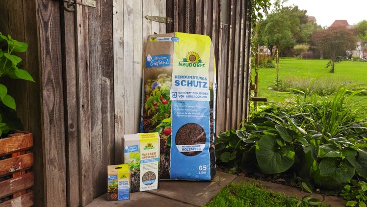 Mit dem Wasserspar-Konzept bietet Neudorff praxisgerechte Lösungen für nachhaltiges Gärtnern in Zeiten des Klimawandels. Bild: Neudorff.