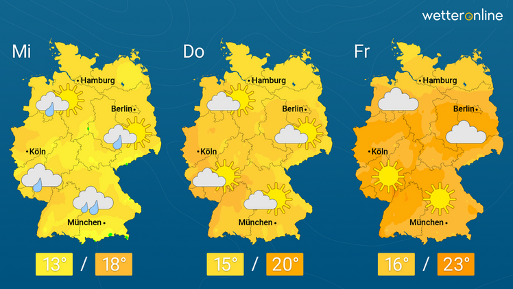 Die aktuelle Wetterkarte. Grafik: WetterOnline.
