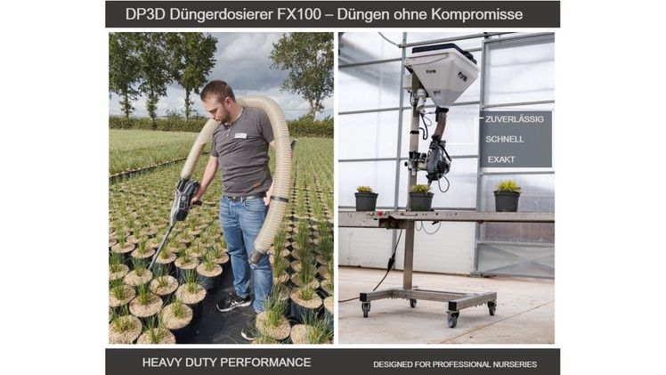 DP3D Düngerdosierer FX100: Düngen ohne Kompromisse. Bild: DP3D.