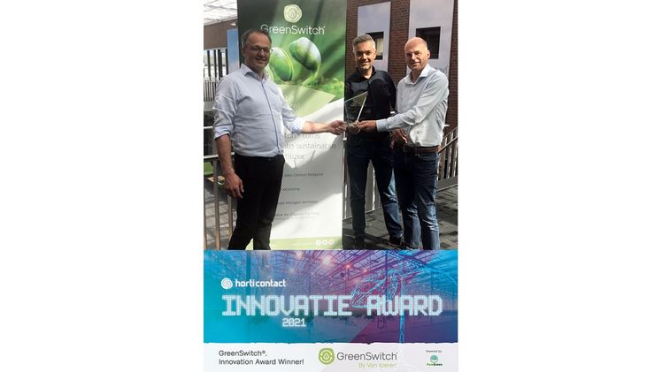 GreenSwitch® hat den Innovationspreis 2021 von HortiContact gewonnen. Bild: Van Iperen. 