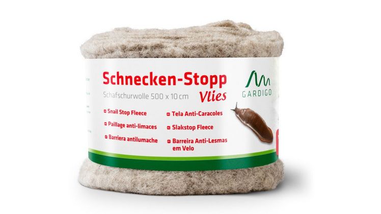 Schnecken-Stopp Vlies aus Schafschurwolle. Bild: © tevigo GmbH.