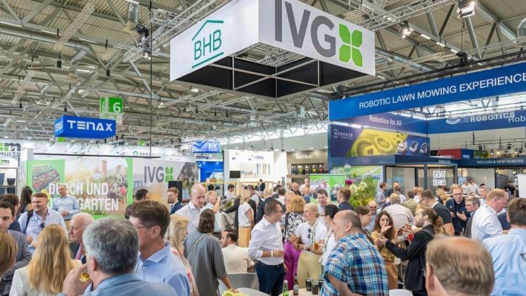 IVG und BHB bitten am zweiten Messetag zur gemeinsamen Gartenparty. Bild: © Koelnmesse GmbH, Hanne Engwald - Simulation BHB.