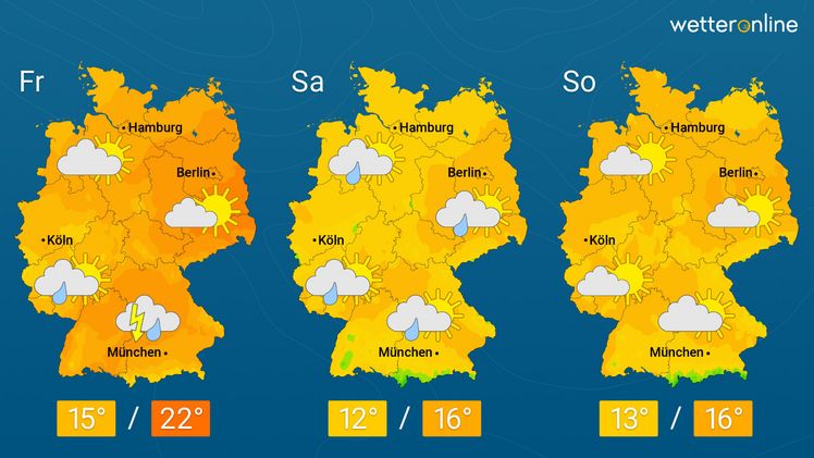 Die aktuelle Wetterkarte. Grafik: WetterOnline.