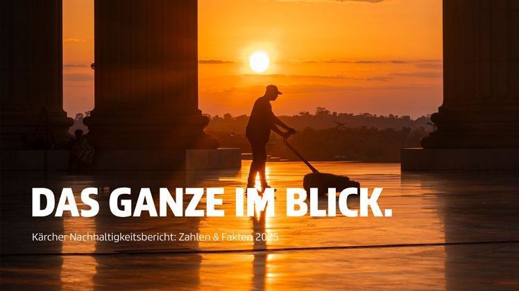 Das Familienunternehmen Kärcher hat seinen neuen Nachhaltigkeitsbericht veröffentlicht. Das Unternehmen gibt darin Auskunft über aktuelle Entwicklungen und Fortschritte im Bereich Nachhaltigkeit. Bild: Kärcher.