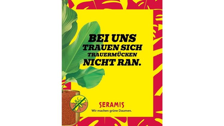 Die Kampagne inszeniert die beiden USP‘s des Pflanz-Granulats. Bild: Seramis.