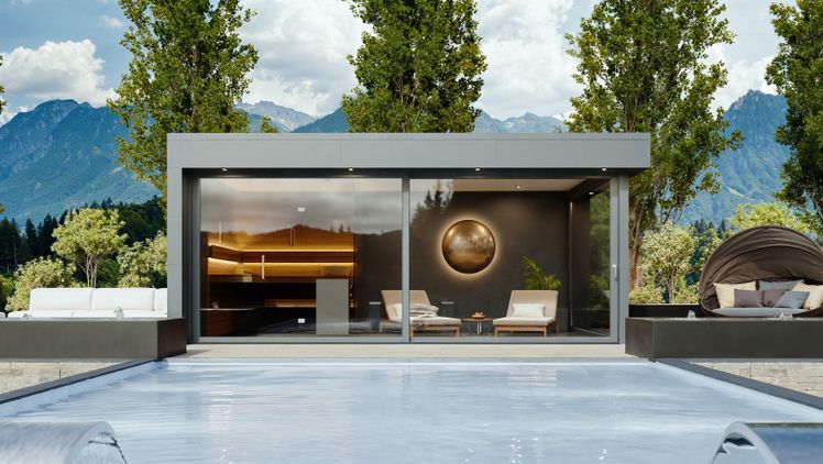 Ob als freistehendes Element oder als Anbau an das bestehende Wohnhaus – moderne Gartenhäuser mit großen Fensterfronten sind heute nicht nur ein architektonisches Statement, sondern werden auch ganzjährig vielseitig genutzt. Bild: Westerhoff GmbH.
