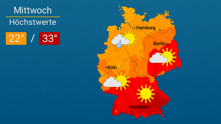Wettervorschau (Screenshot 60-Sekunden-Wetter). Quelle: WetterOnline.