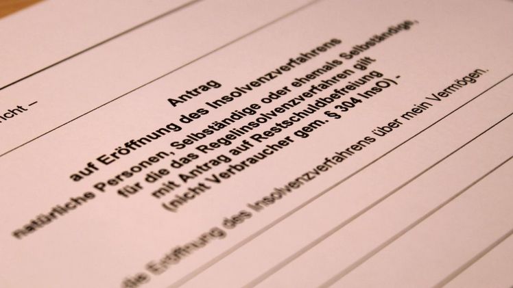 Antrag auf Eröffnung des Insolvenzverfahrens. Bild: GABOT.
