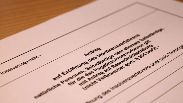 Antrag auf Eröffnung des Insolvenzverfahrens. Bild: GABOT.
